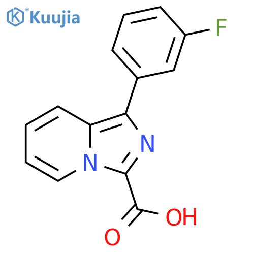 1-(3-fluorophenyl)imidazo1,5-apyridine-3-carboxylic acid structure
