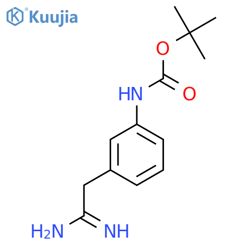 tert-butyl N-3-(carbamimidoylmethyl)phenylcarbamate structure