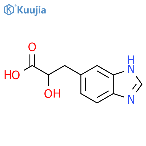 3-(1H-1,3-benzodiazol-5-yl)-2-hydroxypropanoic acid structure