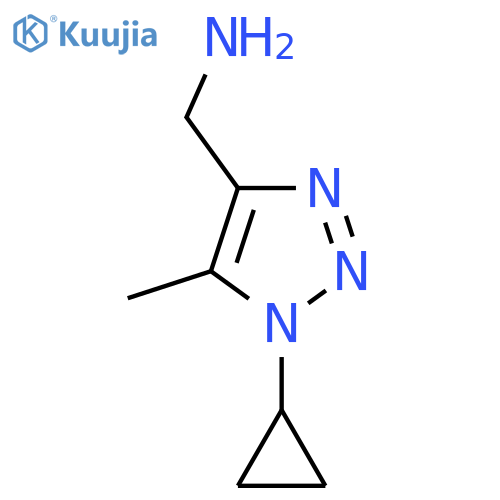 (1-cyclopropyl-5-methyl-1H-1,2,3-triazol-4-yl)methanamine structure