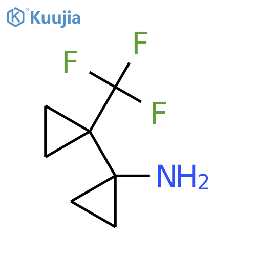 1-1-(trifluoromethyl)cyclopropylcyclopropan-1-amine structure