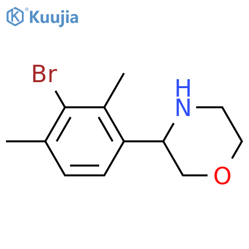 3-(3-bromo-2,4-dimethylphenyl)morpholine structure