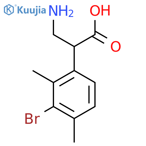 3-amino-2-(3-bromo-2,4-dimethylphenyl)propanoic acid structure