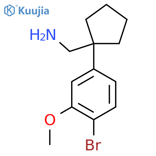 1-(4-bromo-3-methoxyphenyl)cyclopentylmethanamine structure