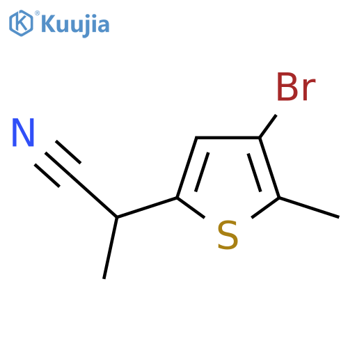 2-(4-bromo-5-methylthiophen-2-yl)propanenitrile structure