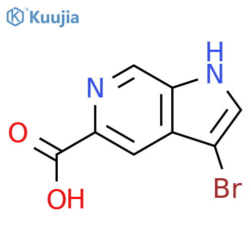 3-bromo-1H-pyrrolo[2,3-c]pyridine-5-carboxylic acid structure