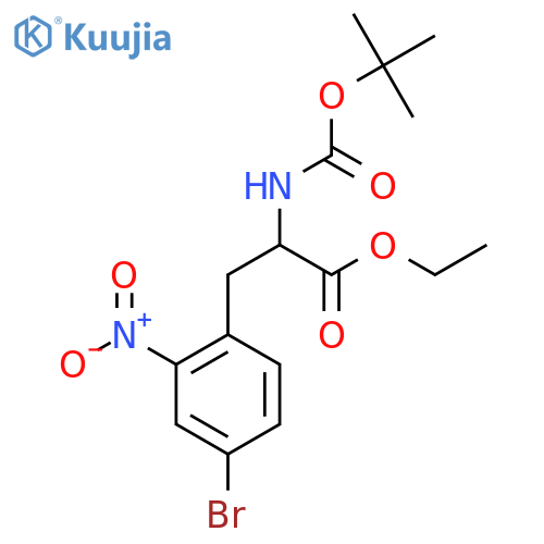 Ethyl 3-(4-bromo-2-nitrophenyl)-2-{[(tert-butoxy)carbonyl]amino}propanoate structure