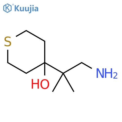 2H-Thiopyran-4-ol, 4-(2-amino-1,1-dimethylethyl)tetrahydro- structure