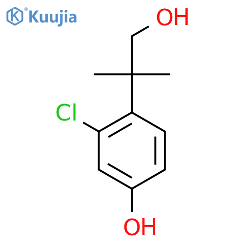 3-chloro-4-(1-hydroxy-2-methylpropan-2-yl)phenol structure