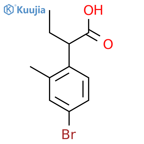 2-(4-bromo-2-methylphenyl)butanoic acid structure