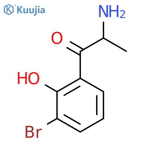 2-amino-1-(3-bromo-2-hydroxyphenyl)propan-1-one structure