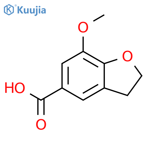 7-methoxy-2,3-dihydro-1-benzofuran-5-carboxylic
acid structure