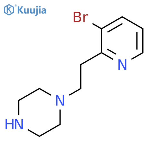 1-2-(3-bromopyridin-2-yl)ethylpiperazine structure