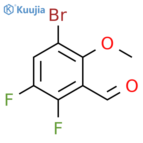 3-Bromo-5,6-difluoro-2-methoxybenzaldehyde structure