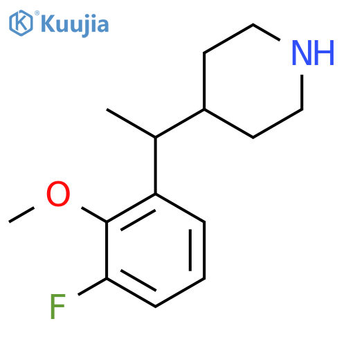 4-1-(3-fluoro-2-methoxyphenyl)ethylpiperidine structure