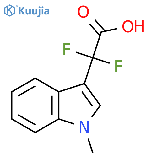2,2-difluoro-2-(1-methyl-1H-indol-3-yl)acetic acid structure