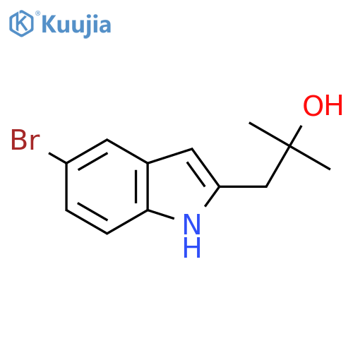 1-(5-bromo-1H-indol-2-yl)-2-methylpropan-2-ol structure