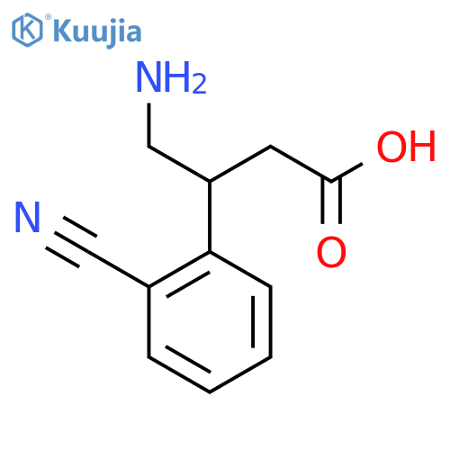 4-amino-3-(2-cyanophenyl)butanoic acid structure
