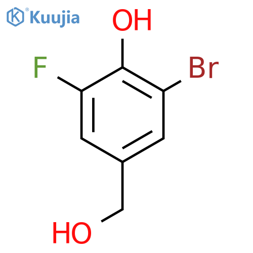 3-Bromo-5-fluoro-4-hydroxybenzyl alcohol structure