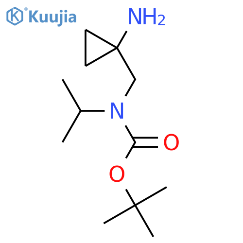 tert-butyl N-[(1-aminocyclopropyl)methyl]-N-(propan-2-yl)carbamate structure