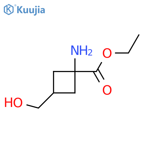 Ethyl 1-amino-3-(hydroxymethyl)cyclobutane-1-carboxylate structure