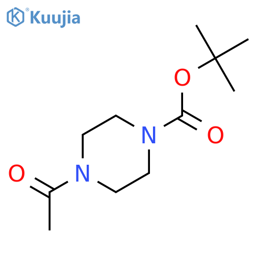 4-acetyl-1-Piperazinecarboxylic acid 1,1-dimethylethyl ester structure