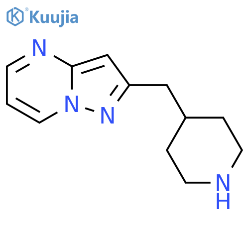 4-({pyrazolo1,5-apyrimidin-2-yl}methyl)piperidine structure
