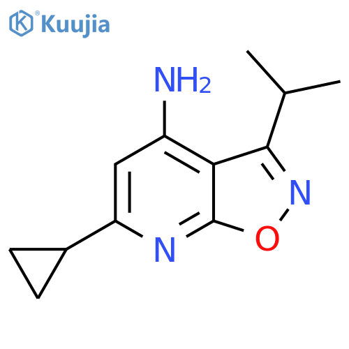 6-Cyclopropyl-3-(propan-2-yl)-[1,2]oxazolo[5,4-b]pyridin-4-amine structure