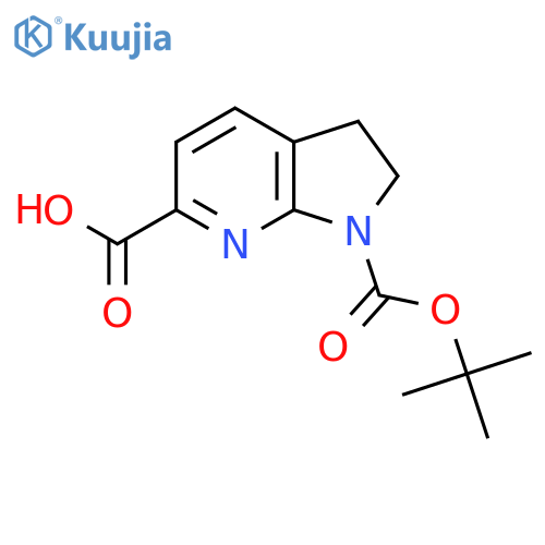 1-(tert-butoxy)carbonyl-1H,2H,3H-pyrrolo2,3-bpyridine-6-carboxylic acid structure