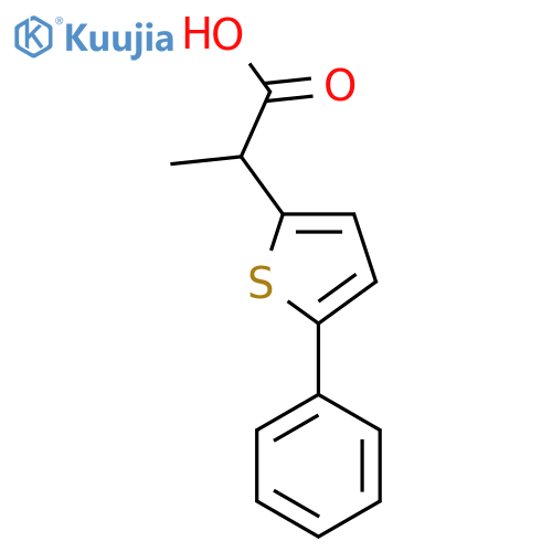 2-(5-phenylthiophen-2-yl)propanoic acid structure