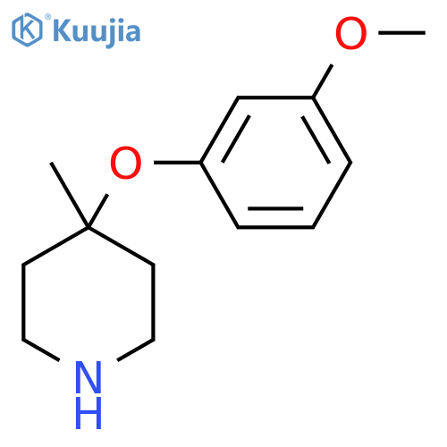 4-(3-methoxyphenoxy)-4-methylpiperidine structure