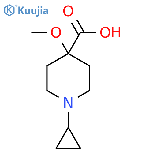 1-Cyclopropyl-4-methoxypiperidine-4-carboxylic acid structure
