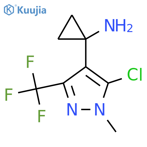 1-5-chloro-1-methyl-3-(trifluoromethyl)-1H-pyrazol-4-ylcyclopropan-1-amine structure