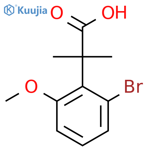 2-(2-bromo-6-methoxyphenyl)-2-methylpropanoic acid structure