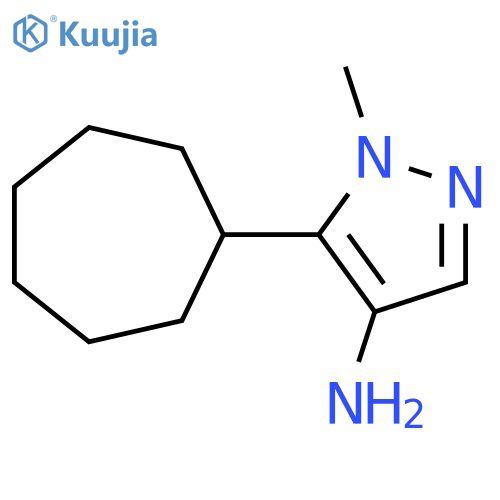 5-cycloheptyl-1-methyl-1H-pyrazol-4-amine structure