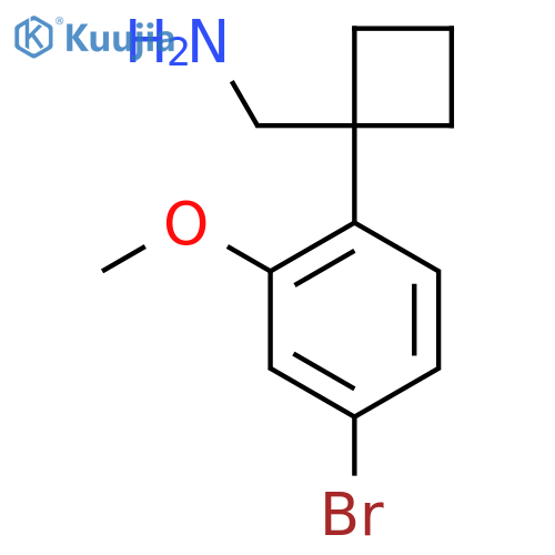 1-(4-bromo-2-methoxyphenyl)cyclobutylmethanamine structure