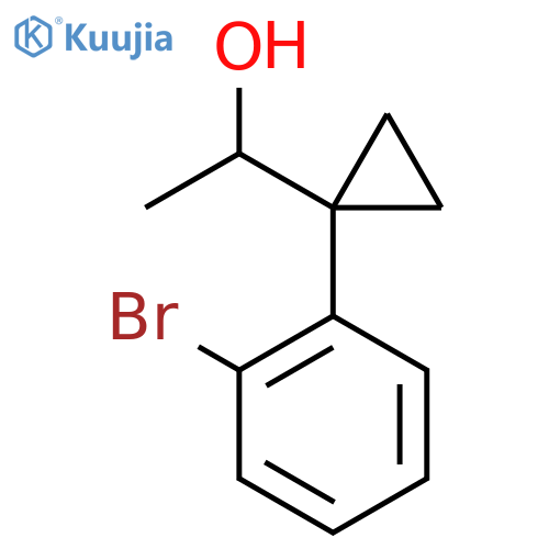 1-1-(2-bromophenyl)cyclopropylethan-1-ol structure