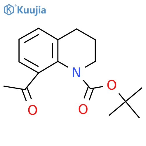 tert-butyl 8-acetyl-3,4-dihydro-2H-quinoline-1-carboxylate structure