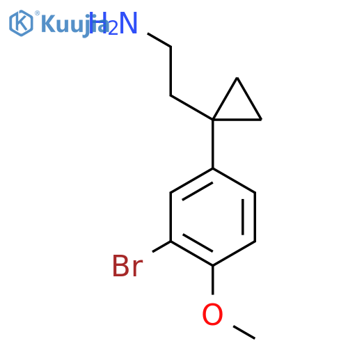 2-[1-(3-Bromo-4-methoxyphenyl)cyclopropyl]ethan-1-amine structure