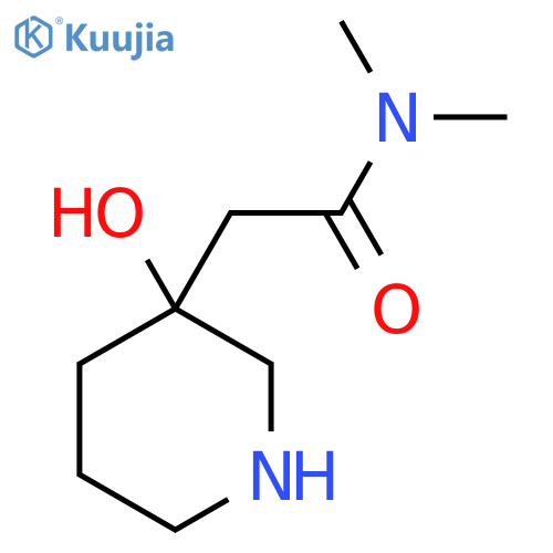 2-(3-hydroxypiperidin-3-yl)-N,N-dimethylacetamide structure