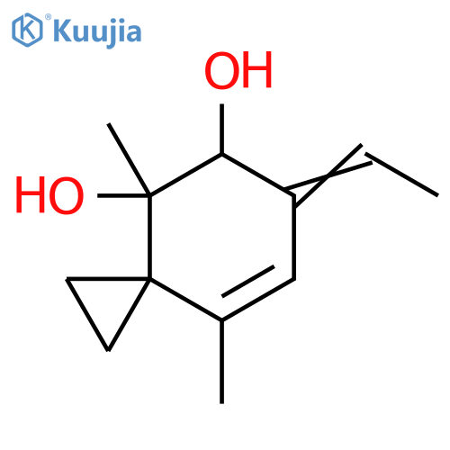 Spiro[2.5]oct-7-ene-4,5-diol, 6-ethylidene-4,8-dimethyl- structure