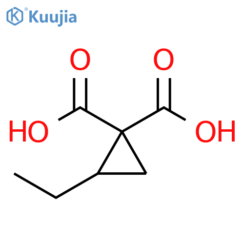 2-ethylcyclopropane-1,1-dicarboxylic acid structure