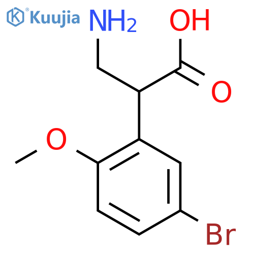 3-Amino-2-(5-bromo-2-methoxyphenyl)propanoic acid structure