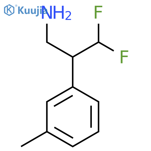 3,3-difluoro-2-(3-methylphenyl)propan-1-amine structure