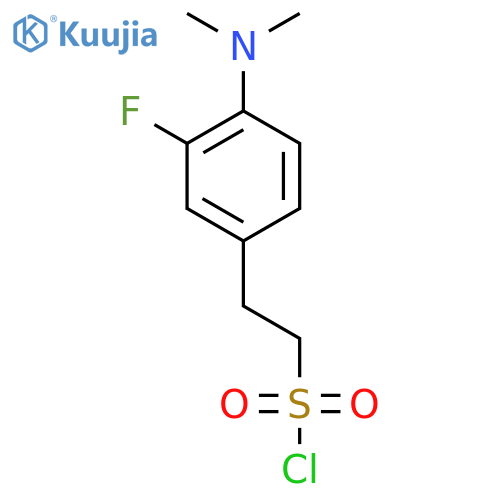 2-4-(dimethylamino)-3-fluorophenylethane-1-sulfonyl chloride structure