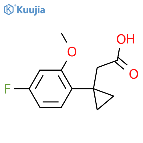 2-1-(4-fluoro-2-methoxyphenyl)cyclopropylacetic acid structure