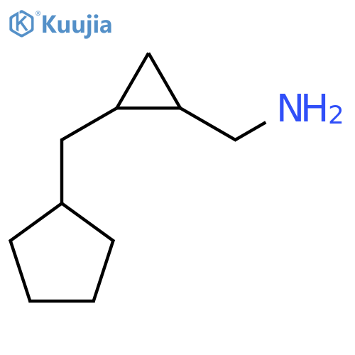 2-(cyclopentylmethyl)cyclopropylmethanamine structure