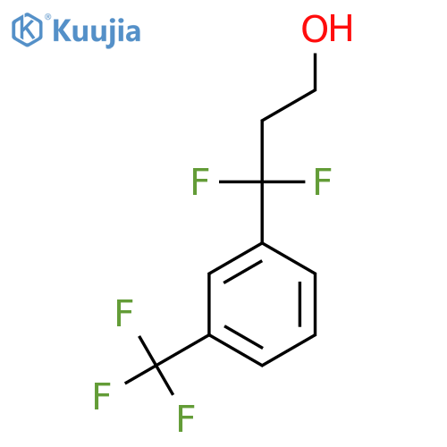 3,3-Difluoro-3-[3-(trifluoromethyl)phenyl]propan-1-ol structure