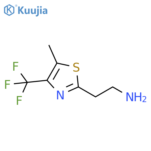 2-5-methyl-4-(trifluoromethyl)-1,3-thiazol-2-ylethan-1-amine structure
