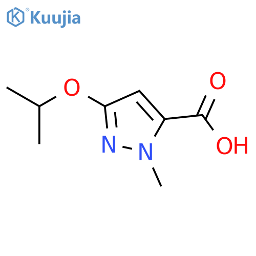 1-methyl-3-(propan-2-yloxy)-1H-pyrazole-5-carboxylic acid structure